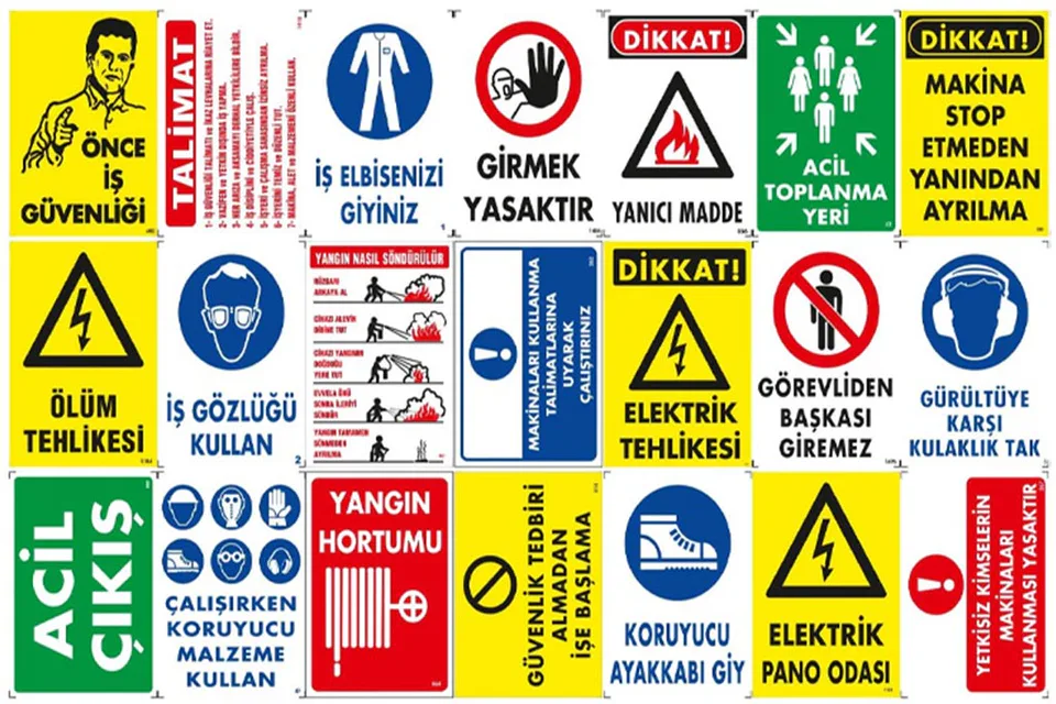 İş Güvenlik Tabelası görseli